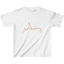 Tarz Yeri Unisex Çocuk Baskılı T-Shirt - Beyaz