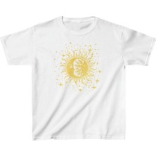 Tarz Yeri Çocuk Unisex Baskılı T-Shirt - Beyaz