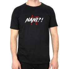 Tarz Yeri Erkek Kısa Kol Yazlık Tişört Bisiklet Yaka Baskılı Oversize T-Shirt - Siyah