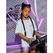 Lavinia Boutiques Çocuk Unisex Baskılı T-Shirt - Beyaz