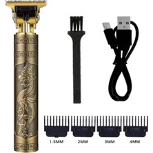 Uravas Store Vintage Görünümlü Güçlü 4 Farklı Başlıklı USB Şarjlı Manuel Tıraş Makinası