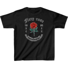 Tarz Yeri Çocuk Unisex Baskılı T-Shirt - Siyah