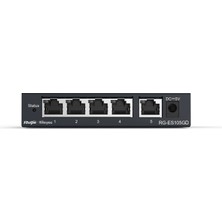 Ruijie-Reyee RG-ES105GD 5 Port 10-100-1000 Mbps Gbit Yönetilemez Switch Çelik Kasa (Kdo)