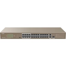Tenda TEF1126P-24-250W 24 Port Poe+ 10-100 Switch Çelik Kasa Rack Mount (Kdo)