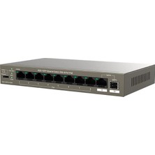 Tenda TEG1110PF-8-120W 9 Port 8 Port Poe+ 10-100-1000 Switch + 1 Port Uplink + 1 Port Sfp (Kdo)