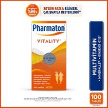 Pharmaton Vitality 100 Tablet - Ginseng G115, Multivitamin ve Mineraller