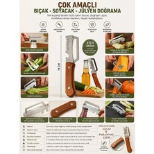 Livenda Çok Amaçlı Bıçak - Soyacak - Jülyen Doğrama - Açacak Fonksiyonlu Paslanmaz Çelik 3'ü 1 Arada