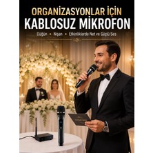 Uravas Store Yeni Nesil Kablosuz El Mikrofonu Seti Dijital Ekranlı Çift Mikrofonlu
