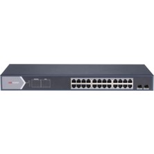 Hikvision DS-3E1526P-SI 26 Port Gbit 24 Port Poe 370W 1xgbit+1xsfp Uplink Yönetilebilir Switch (Kdo)