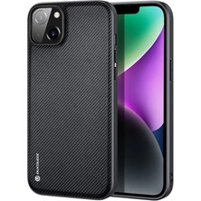 Uravas Store Dux Ducis Fino Serisi iPhone 14 Plus 6.7 Inç Kılıf Premium Dokuma Silikon KILIF-(5775)