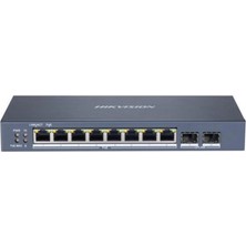 Hikvision DS-3E1510P-SI 8 Port 10-100-1000 Mbps Gigabit Akıllı Yönetilebilir Poe Switch (Kdo)