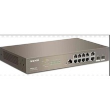 Tenda TEG5312F 8 Port 10-100-1000 Switch 2 Port Sfp L2 Çelik Kasa Rack Mount (Kdo)