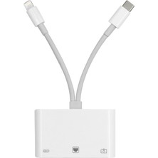 Uravas Store ZR814 Lightning Type-C Ethernet Camera Adaptör
