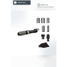 Rowenta Brush Activ UB9540F0 Siyah Saç Kurutma Fırçası 1000W Döner Fırça Başlıklı Seramik Yüzey Elektriklenme Karşıtı Günlük Bakım