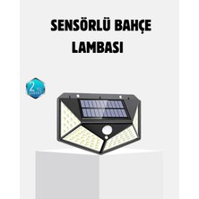 Uravas Store Güneş Enerjili 100 LED Dış Mekan Lamba – Hareket Sensörlü 2200MAH Bataryalı Solar Aydınlatma
