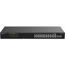 Ruijie-Reyee RG-ES118FGS-LP 16 Port Poe+ 2 Port 10-100-1000 Mbps + 2 Port Sfp 120W (Kdo)