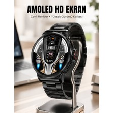 Meks Şık Metal Kasa ve Değiştirilebilir Kordonlarla SW80 Akıllı Saat Yeni Nesil - HEP-8991-4228