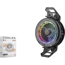 Uravas Store Klipsli Telefon Soğutucu Fan Rgb Isı Göstergeli Siyah TH29