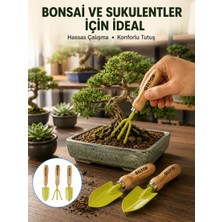 Uravas Store Saksı Bitkileri Için Bahçe El Aleti Seti Ergonomik Ahşap Saplı