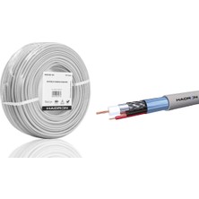 Uravas Store Cctv Kablo Mini Coax Eco Cca 2x0.50 mm 100 M - Gri HDX5580-100