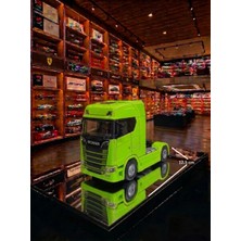 Oyuncak Sahili SCANİA V8 R73O METAL TIR KAFASI AÇILIR SCANIA 12.5cm KOLEKSİYON TAŞIYICI MODEL 1.64 ÖN KAFA AÇILIR DIECAST YEŞİL