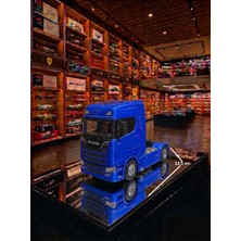 Oyuncak Sahili SSCANİA V8 R73O METAL TIR KAFASI AÇILIR SCANIA 12.5cm KOLEKSİYON TAŞIYICI MODEL 1.64 ÖN KAFA AÇILIR DIECAST MAVİ