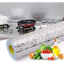 Uravas Store Yapışkanlı Kolay Silinebilir Mutfak Tezgah Üstü Folyo Gümüş 40 cm x 10 M