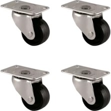 Uravas Store Furç Tablalı Bilyalı Teker - 32MM - Siyah HKS233 - 4 Adet