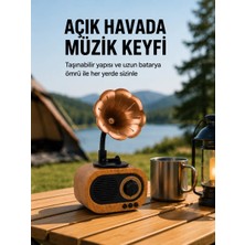 Uravas Store Taşınabilir Mini Retro Radyo Bluetooth Hoparlör USB Sd Aux Destekli Yeni Nesil