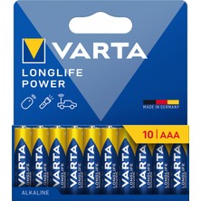 Varta Longlife Power Aaa Ince Kalem Pil 10'lu Paket (Alkalin) (2'li Paket)