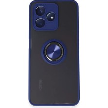 Uravas Store Realme C53 Kılıf Montreal Yüzüklü Silikon Kapak - Lacivert