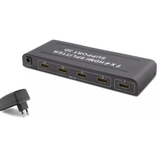 Hadron HDX1294 4 Port HDMI Splitter 1.4V 1080P 3D 1-In 4-Out Siyah (Giriş 1xhdmı-Çıkış 4 Xhdmı) (Kdo)