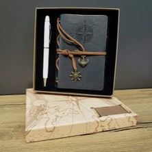 Uravas Store Defter ve Kalem Kutulu Set Gri