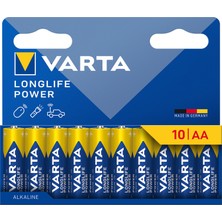 Varta Longlife Power Aa Kalem Pil 10'lu Paket (Alkalin) (2'li Paket)