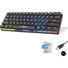 Uravas Store Mekanik Gaming Mini Klavye Blue Switch Rgb - Siyah G509B