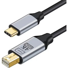 Uravas Store ZR126 Siyah Type-C Mini Dp Çevirici Kablo 1,8 M