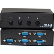 Vcom DD174 4-1 Port Manuel 350MHZ Metal VGA Switch (Kdo)