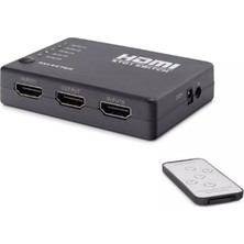 Hadron HDX1272  5 Port HDMI Switch 5giriş 1çıkış Kumandalı (Kdo)