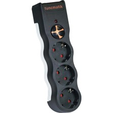 Tuncmatik Tunçmatik TSK19010 3li Enerji Koruma Powersurge Siyah 1050 Joule (Kdo)