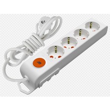 Mutlusan Rı-Tech 4lü 2mt Anahtartopraklı  Grup Priz  (001 175 420002 02 00) (Kdo)