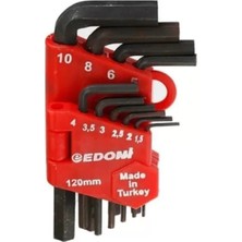 Uravas Store Edoni 120 mm 10 Parça Alyan Seti Siyah