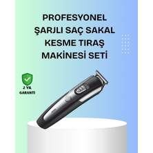 Uravas Store Kuaför Tipi Şarjlı Saç ve Sakal Kesme Makinesi Güçlü Motorlu