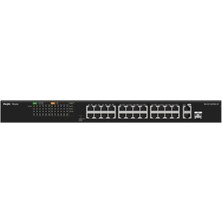 Ruijie Reyee Ruijie-Reyee RG-ES126FGS-LP 24 Port Poe+ 10-100 Mbps + 2 Port 10-100-1000 Mbps Uplink + 1 Port Sfp (Kdo)