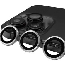 ALK Apple Iphone 15 Pro Raze Metal Kamera Lens - Gümüş