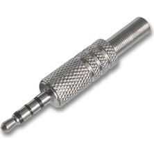 Uravas Store 3,5mm Stereo Metal Plug - 3 Boğumlu Jak Konnektör