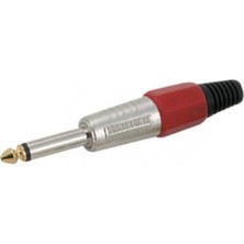 Uravas Store Oem 6,3mm Canon  Mono Gitar Jack Renkırmızı
