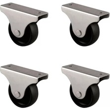 Uravas Store Furç Sabit Teker - 38MM - Siyah HKS229 - 4 Adet