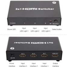 Vcom DD433 3-1 Port 1.4V 3D Metal HDMI Switch (Kdo)