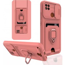 Uravas Store Xiaomi Redmi 9c Kılıf Zuma Kartvizitli Yüzüklü Silikon - Pembe