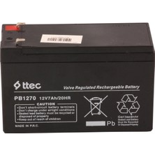 Ttec Plus Ttec 12V 7AH-20HR Base Bakımsız Kuru Akü Alarm-Siren Için Ups Uygun Değil 1,75 kg (Kdo)